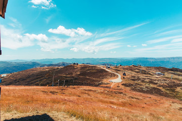 Canvas Print - Beautiful Australian Summer Landscape of Mount Hotham and Buller, Victoria, Australia. 