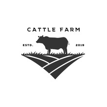 Cattle Farm Logo Graphic Design Template Vector Illustration