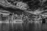 Fototapeta  - Lower Manhattan by night, NYC