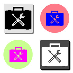 Toolbox. flat vector icon