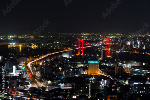 若戸大橋の夜景 北九州市高塔山 Stock Photo Adobe Stock