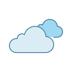 Poster - Cloudy weather color icon