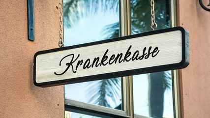 Canvas Print - Schild 341 - Krankenkasse