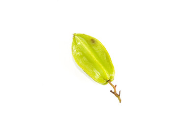 Canvas Print - Leaf Star fruit Close up