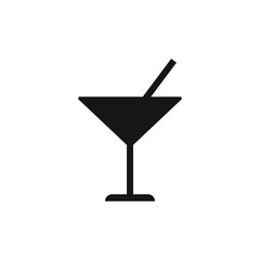 Wall Mural - Cocktail vector icon, drink icon