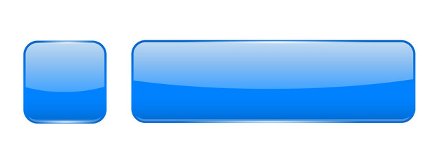Blue glass buttons. Web 3d shiny icons