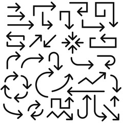 Wall Mural - arrows. black signs