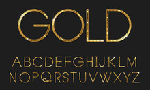Golden Font Vector
