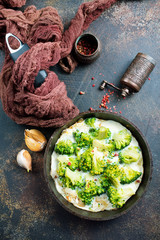 Wall Mural - broccoli with eggs