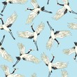 crane birds vector illustration