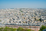 Fototapeta Na sufit - Afternoon aerial view of cityscape from Basilica of the Sacred Heart of Paris
