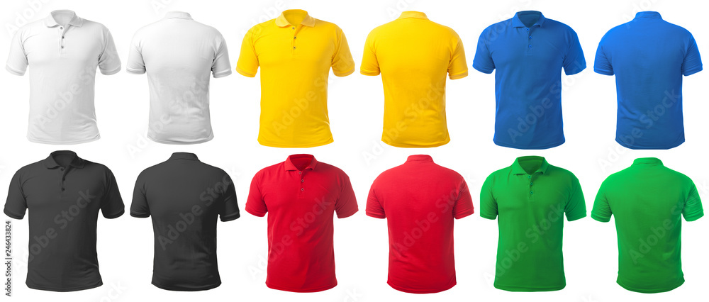 Collared Shirt Design Template in Many Color Stock Photo | Adobe Stock