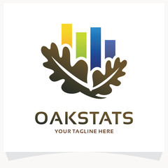 Wall Mural - Oak Stats Logo Design Template Inspiration