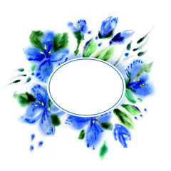 Fototapete - Watercolor floral background