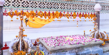 Baai Sri Trays And Flower Garlands Offering In Thai Buddhism Brahman Ceremony To Console People’s Life Spirit To Return To Body, And Be Expression Of Congratulation, Joy, And Appeasement For Owner