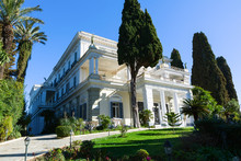 Achilleion Palace In Corfu Island, Greece, Built By Empress Of Austria Elisabeth Of Bavaria, Also Known As Sisi