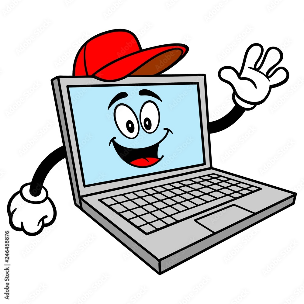 Computer Repair Mascot - A vector cartoon illustration of a Computer ...