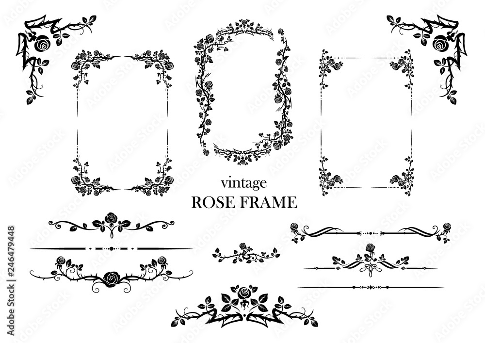 elements set of roses Stock Vector | Adobe Stock