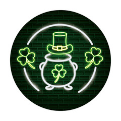 Wall Mural - st patricks day neon