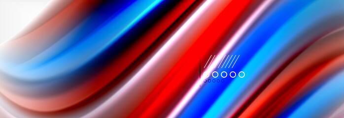 Fluid liquid colors abstract background, colorful geometric background - fluid shapes composition