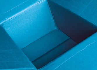 Poster - blue cardboard box packet parcel