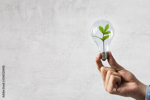 Fotografie, Obraz Eco green energy. Mixed media