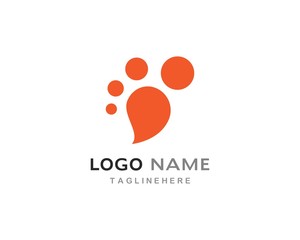 Canvas Print - Paw logo vector