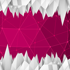 Wall Mural - low poly mountains landscape. polygonal shapes peaks. 3d rendering.