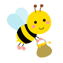 Honey Bees Carrying Honey