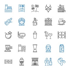 Canvas Print - drink icons set