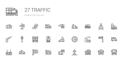 Wall Mural - traffic icons set