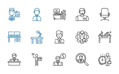 Sticker - employee icons set