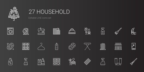 Wall Mural - household icons set