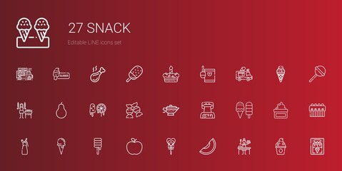 Poster - snack icons set