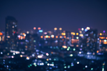 Wall Mural - abstract night light of cityscape bokeh