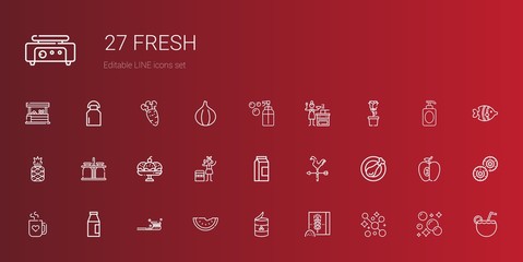 Sticker - fresh icons set