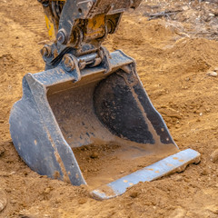 Canvas Print - Detail of the bucket of excavator in Utah Valley