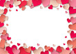© just_hope - Hearts. Valentine's Day abstract background with frame made of red and pink hearts