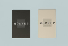 Two Colors Of Name Card Mockups