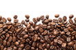 © Lifestyle Graphic - Roasted coffee beans on white background. Close-up.