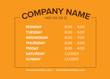 Shop opening time hours vector template