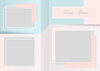 Wall Mural - Template for photo collage or infographic in modern style. Frames for clipping masks are in the vector file. Template for a photo album	