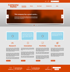 Modern website template for business, vector illustration