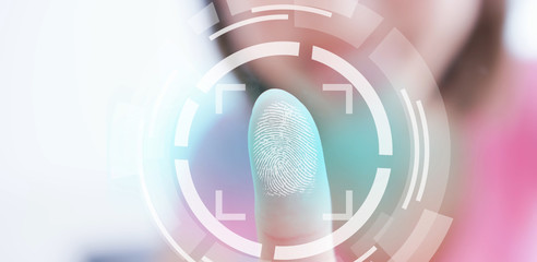 Poster - fingerprint scan concept