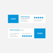 Corporate Email Signature Design Blue With A Lot Information