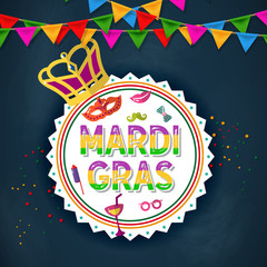 Celebration festive background for Mardi Gras Carnival Festival - Mardi Gras Events and Party