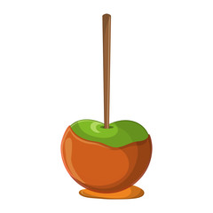 Canvas Print - caramelized apple with stick