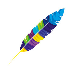 Poster - feather exotic colors icon