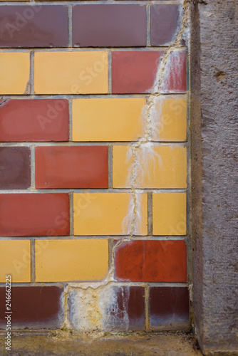 The Walls Are Lined With Colored Tiles Architecture