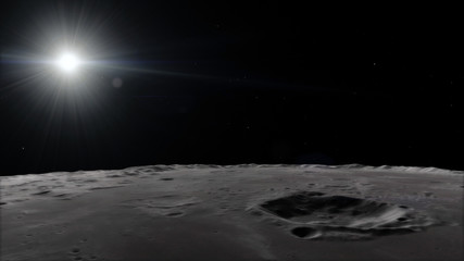 Moon in outer space, surface. High quality, resolution, 4k. This image elements furnished by nasa